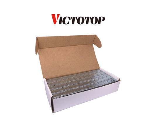 Stick-On Wheel Weights, 1/4 oz, Silver Coating – 4 Boxes x 48 Strips, 2304 pc