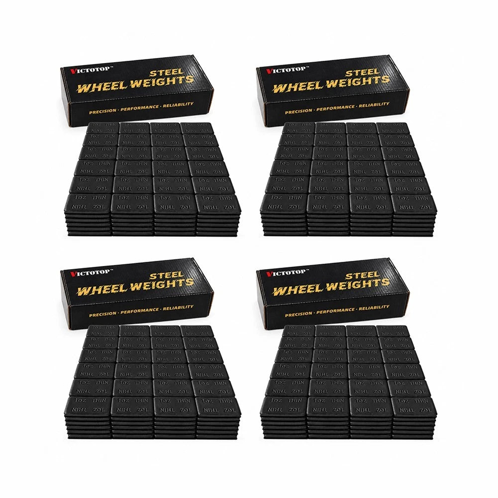 1oz 144pcs 36strips Steel Adhesive Stick-On Wheel Balance Weights Black 144oz (view 9)