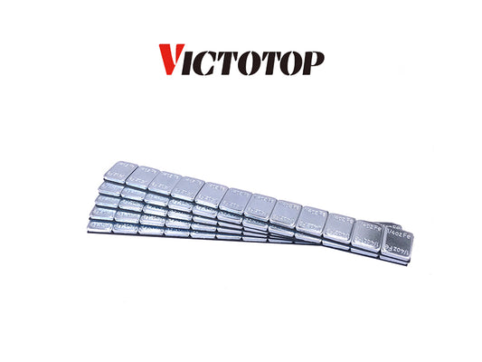 Stick-On Wheel Weights, 1/4 oz, Silver Coating – 4 Boxes x 48 Strips, 2304 pc