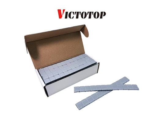 Stick-On Wheel Weights, 1/4 oz, Gray Coated – 1 Box (48 Strips, 576 pc)