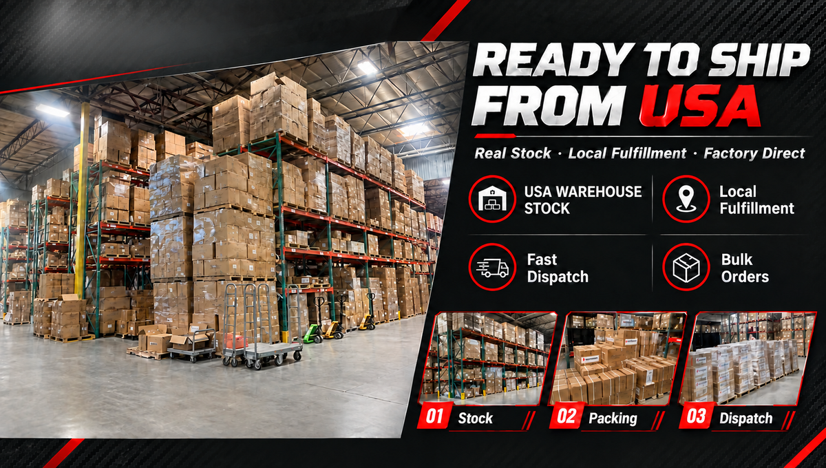 Ready to ship from USA - wheel weights warehouse dispatch