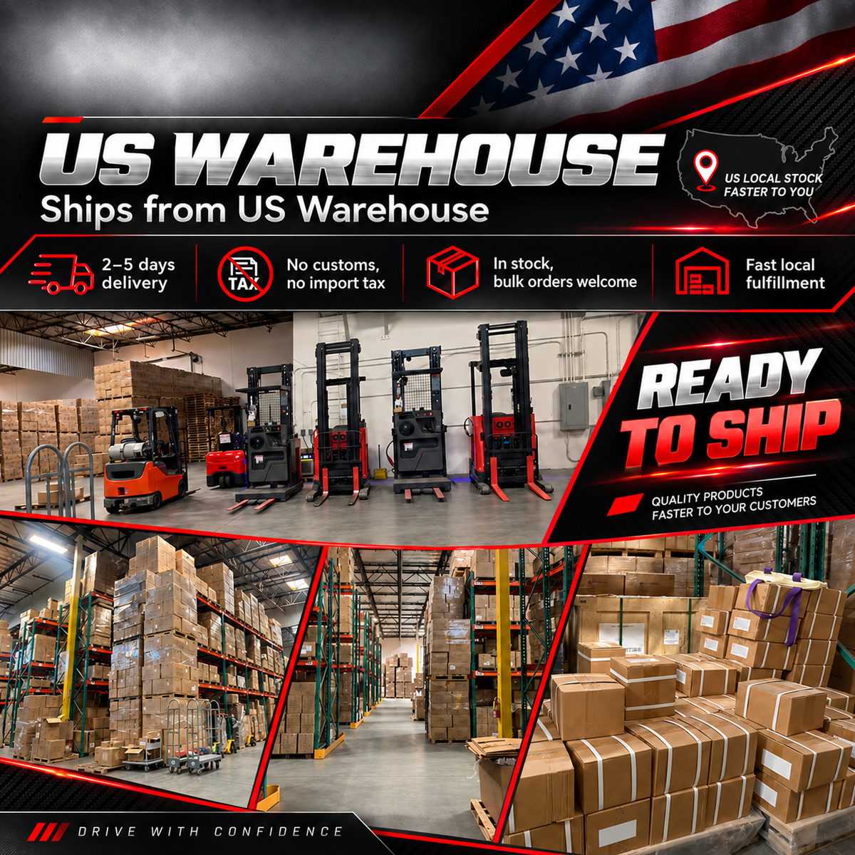 US warehouse - wheel weights ready to ship from stock
