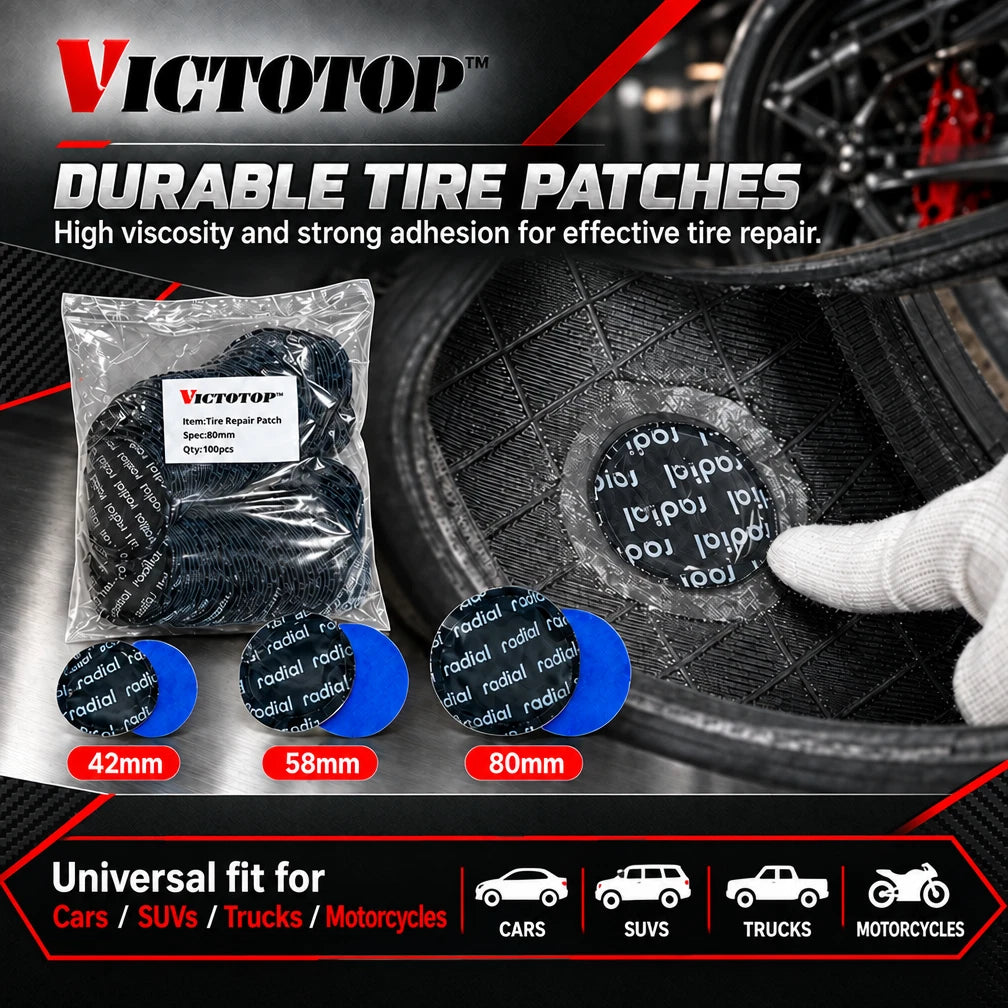 100PCS 1-3/4 Inch 42mm Round Radial Tire Repair Patches Natural Rubber Patch (view 5)