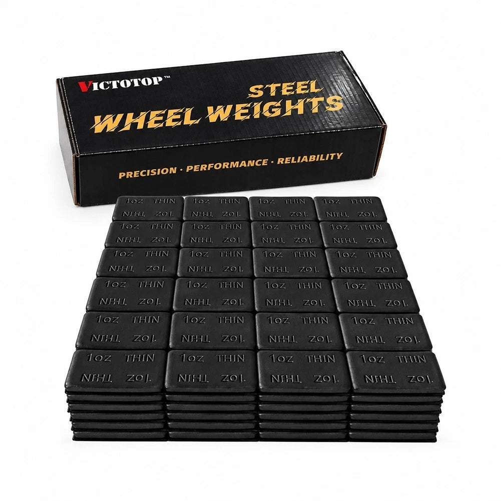 1oz 144pcs 36strips Steel Adhesive Stick-On Wheel Balance Weights Black 144oz (view 7)
