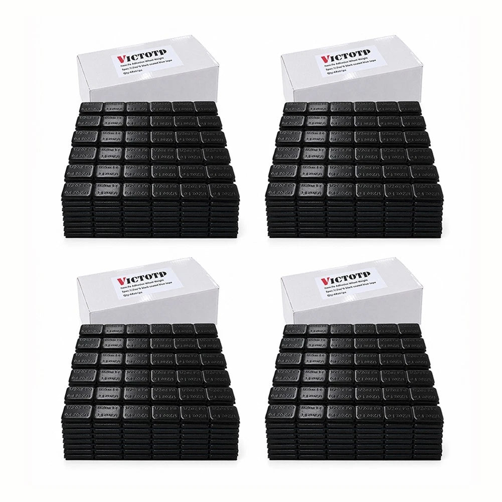 1/2oz 576pcs 48strips Steel Adhesive Stick-On Wheel Balance Weights Black (view 9)