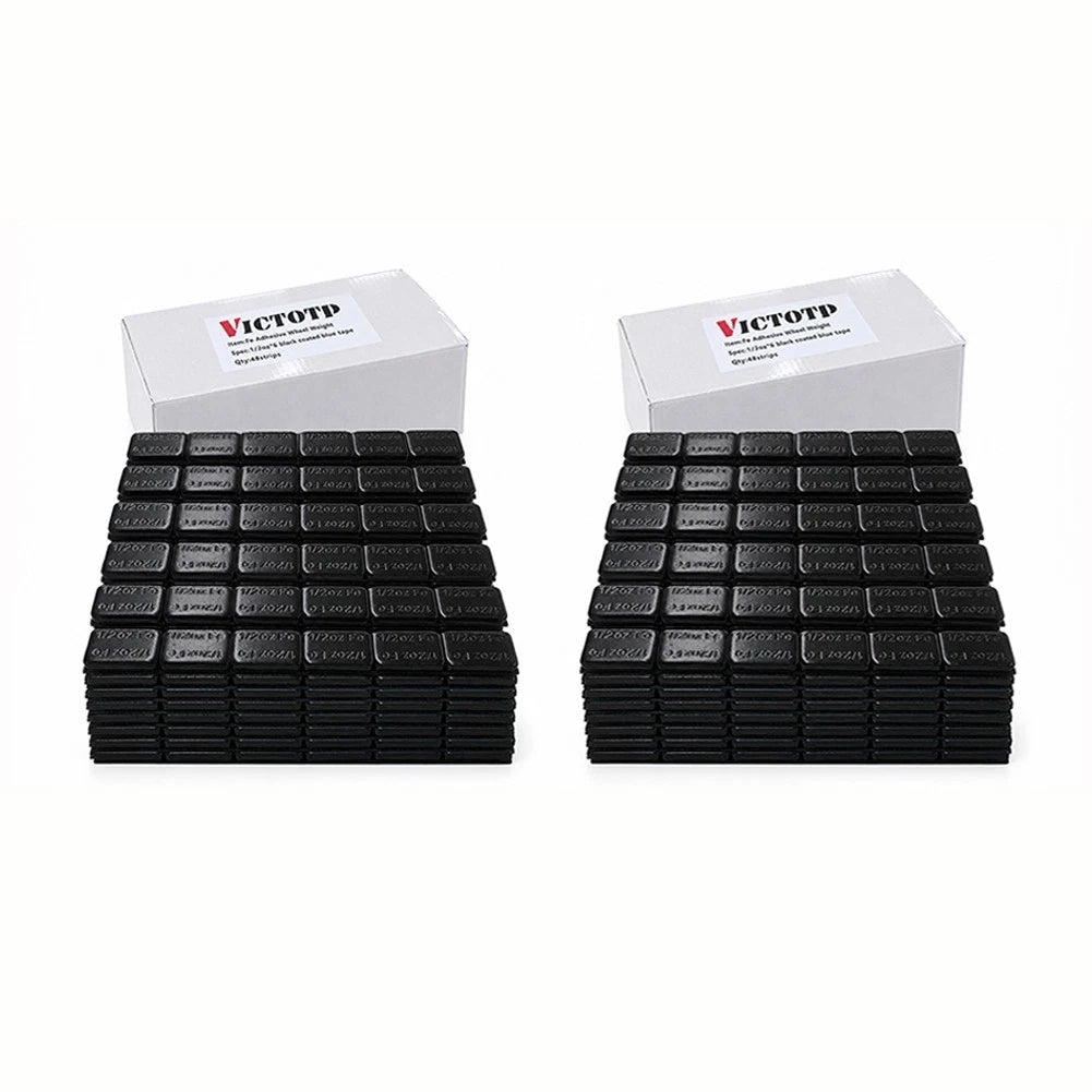 1/2oz 576pcs 48strips Steel Adhesive Stick-On Wheel Balance Weights Black (view 8)