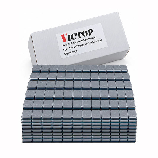 1/4oz 576pcs 48strips Steel Adhesive Stick-On Wheel Balance Weights Gray (view 1)