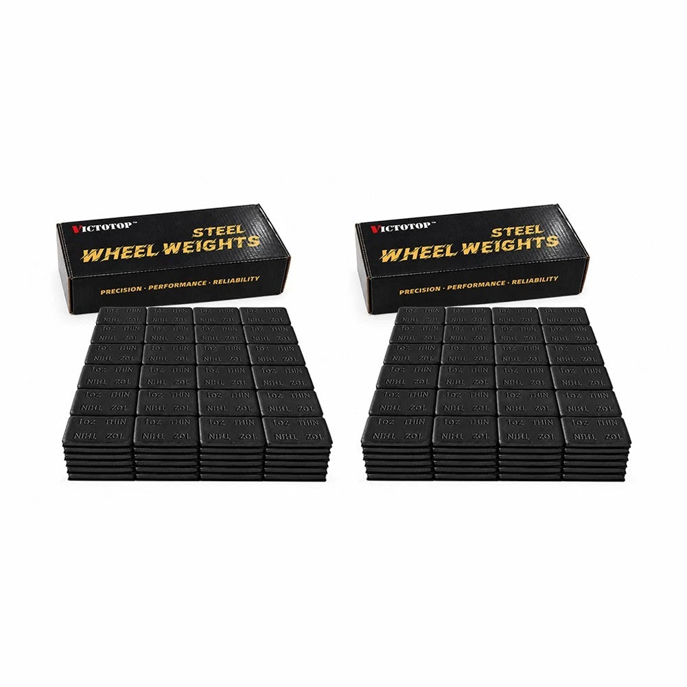 1oz 144pcs 36strips Steel Adhesive Stick-On Wheel Balance Weights Black 144oz (view 8)