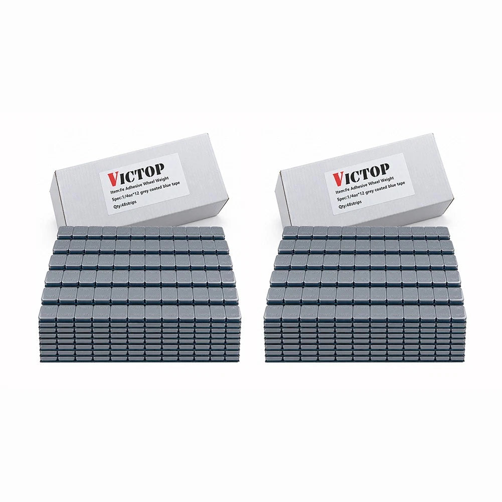 1/4oz 576pcs 48strips Steel Adhesive Stick-On Wheel Balance Weights Gray (view 8)