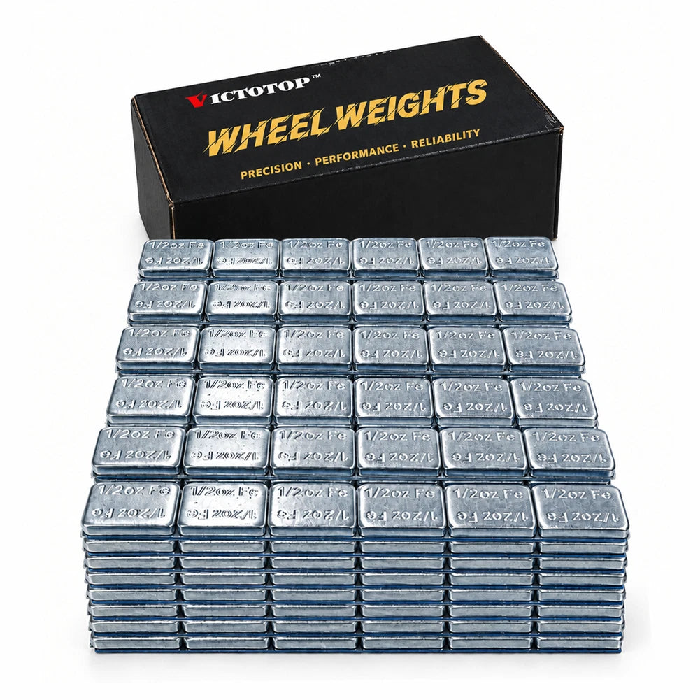 1/2oz 288pcs 48strips Steel Adhesive Stick-On Wheel Balance Weights Silver (view 1)