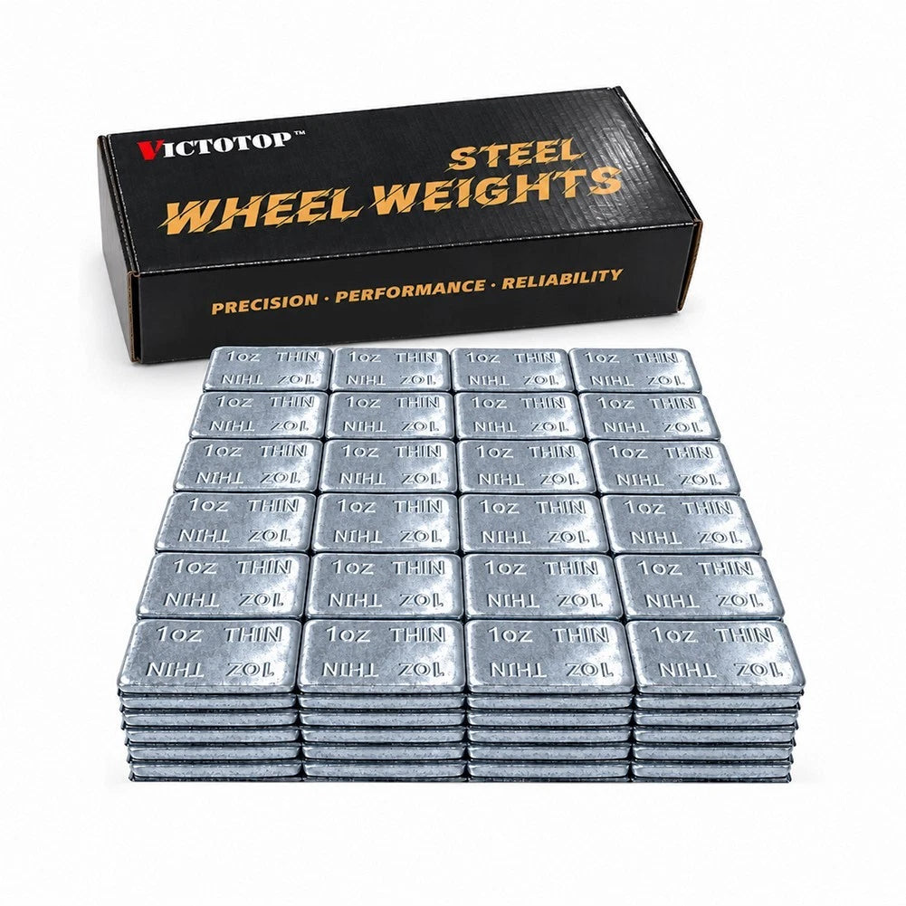 1oz 144pcs 36strips Steel Adhesive Stick-On Wheel Balance Weights Silver 144oz (view 1)